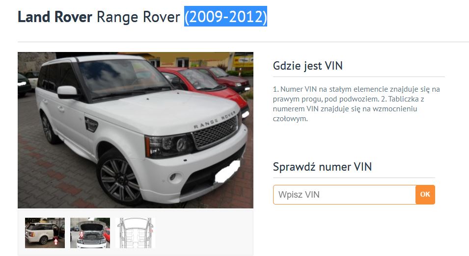 Range rover vin decoder